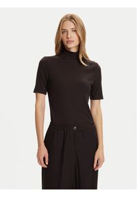 Marc O'Polo Golf M08 2076 51177 Brązowy Slim Fit. Typ kołnierza: golf, polo. Kolor: brązowy #1