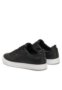TOMMY HILFIGER - Tommy Hilfiger Sneakersy Icon Court Pinperf Lth FM0FM05483 Czarny. Kolor: czarny. Materiał: skóra