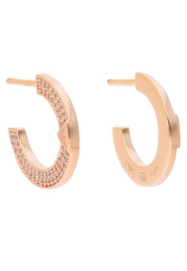 Emporio Armani Kolczyki EG3590221 Różowe złocenie. Materiał: srebrne. Kolor: różowy