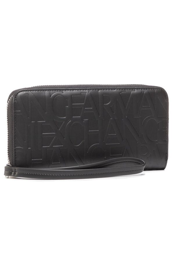 Armani Exchange Duży Portfel Damski 948451 CC793 00020 Czarny. Kolor: czarny. Materiał: skóra