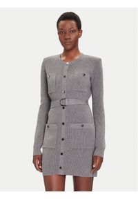 Liu Jo Sukienka dzianinowa MF5371 MS99E Szary Slim Fit. Kolor: szary. Materiał: syntetyk