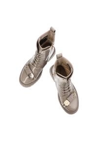 Brązowe Botki S.Barski Modne Buty Damskie. Zapięcie: klamry. Kolor: brązowy. Materiał: skóra ekologiczna. Sezon: wiosna, jesień. Obcas: na obcasie. Styl: klasyczny, elegancki. Wysokość obcasa: średni #3