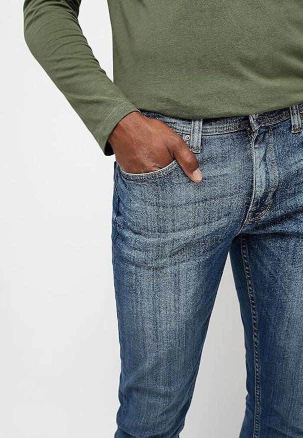 Męskie Spodnie Jeansowe Mustang Style Boston Slim Denim Blue 1014706 5000 883