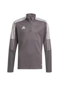 Adidas - Bluza piłkarska dla dzieci adidas Tiro 21 Training Top Youth. Kolor: szary, wielokolorowy, biały. Sport: piłka nożna