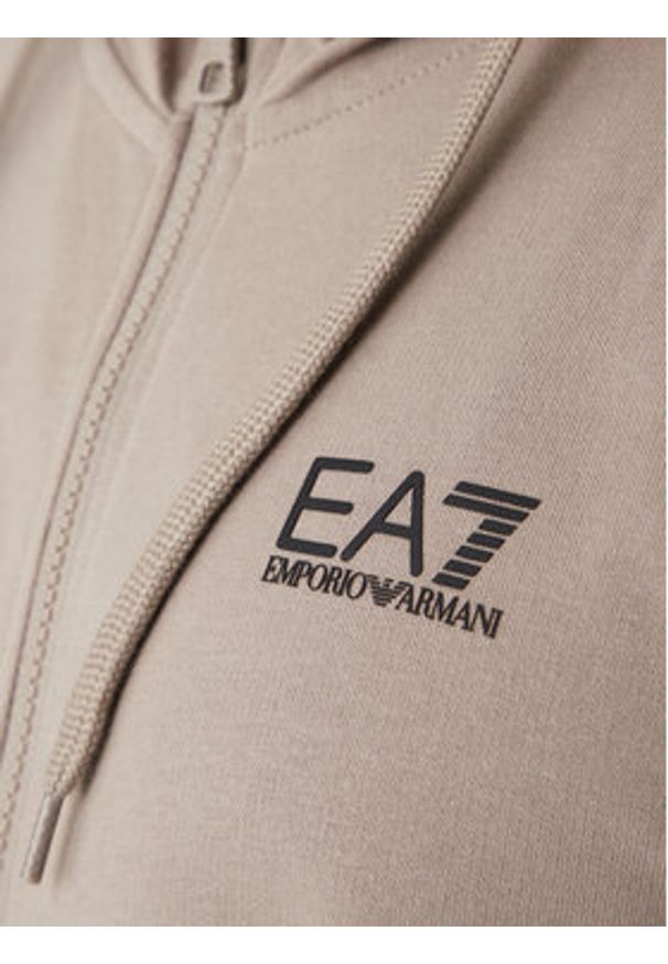 EA7 Emporio Armani Dres 8NPV63 PJVRZ U6167 Beżowy Regular Fit. Kolor: beżowy. Materiał: bawełna