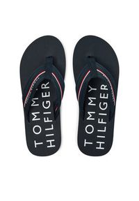 TOMMY HILFIGER - Tommy Hilfiger Japonki Web Beach Sandal FM0FM05340 Granatowy. Kolor: niebieski. Materiał: materiał