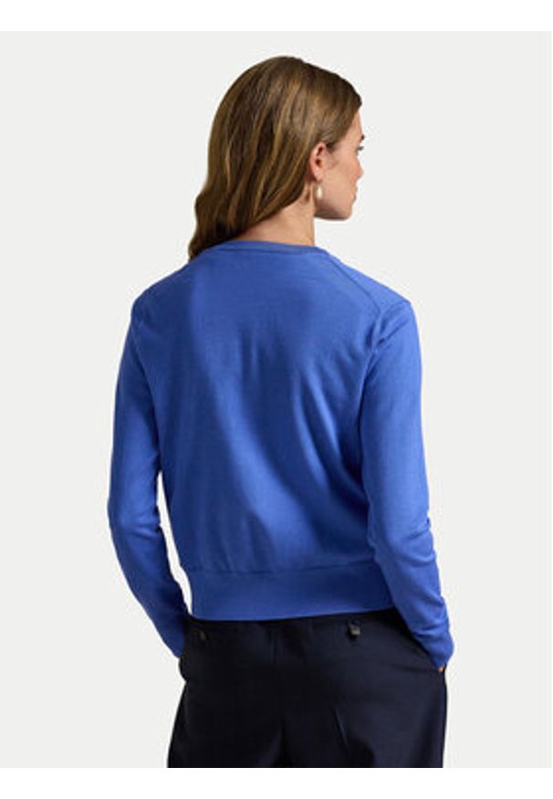 Polo Ralph Lauren Kardigan 211971871500 Niebieski Regular Fit. Typ kołnierza: polo. Kolor: niebieski. Materiał: bawełna