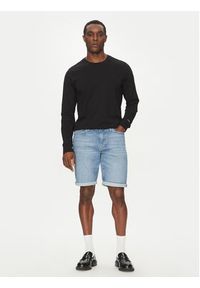 Calvin Klein Szorty jeansowe K10K114079 Niebieski Slim Fit. Kolor: niebieski. Materiał: bawełna