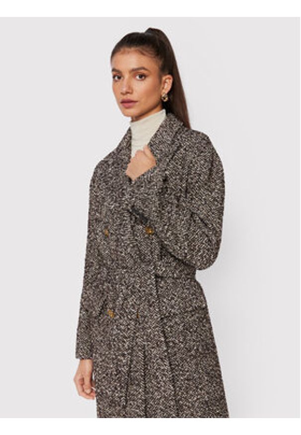 Pinko Płaszcz przejściowy Camille 1G18CN A03H Brązowy Regular Fit. Kolor: brązowy. Materiał: syntetyk
