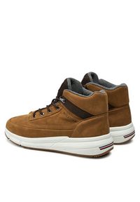 TOMMY HILFIGER - Tommy Hilfiger Sneakersy Hilfiger Warm Nubuck Hybrid B FM0FM05189 Brązowy. Kolor: brązowy. Materiał: skóra