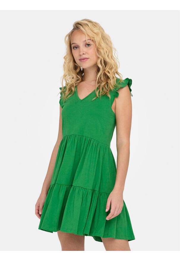 only - ONLY Sukienka letnia May 15226992 Zielony Regular Fit. Kolor: zielony. Materiał: bawełna. Sezon: lato