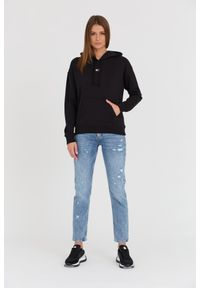 Tommy Jeans - TOMMY JEANS Czarna damska bluza z kapturem, Rozmiar XS. Typ kołnierza: kaptur. Kolor: czarny #2