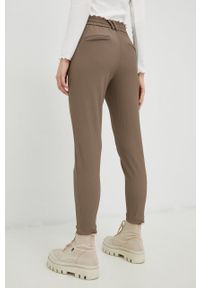 only - Only spodnie damskie kolor szary dopasowane high waist. Stan: podwyższony. Kolor: szary. Materiał: dzianina #4