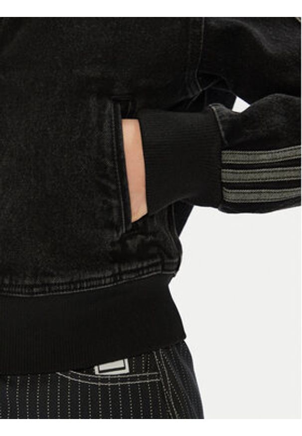 Adidas - adidas Bluza adicolor Denim JD3110 Czarny Regular Fit. Kolor: czarny. Materiał: bawełna