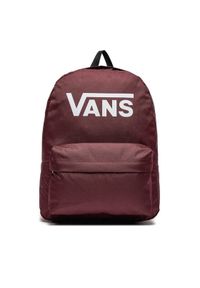 Vans Plecak Old Skool Print Backpack VN000H504QU1 Bordowy. Kolor: czerwony. Materiał: materiał. Wzór: nadruk #1
