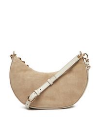 TOMMY HILFIGER - Tommy Hilfiger Torebka Moon Leather Crossover Suede AW0AW17537 Beżowy. Kolor: beżowy. Materiał: skórzane, zamszowe #4