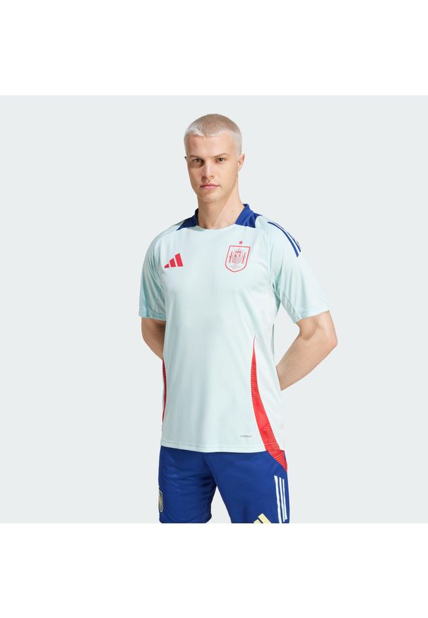 Adidas - Koszulka Spain Tiro 24 Competition Training. Kolor: wielokolorowy, niebieski, czerwony. Materiał: materiał. Sport: piłka nożna