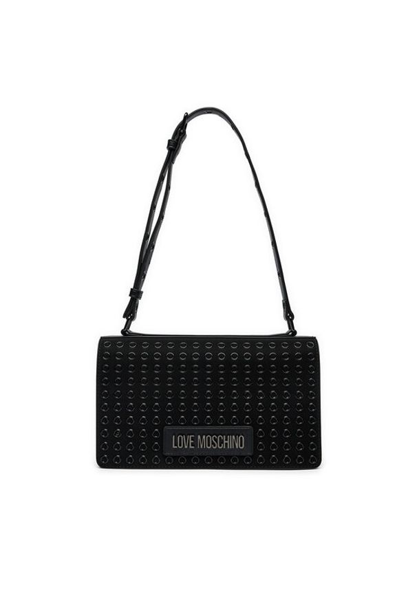 Love Moschino - LOVE MOSCHINO Torebka JC4059PP1LLH100B Czarny. Kolor: czarny. Materiał: skórzane