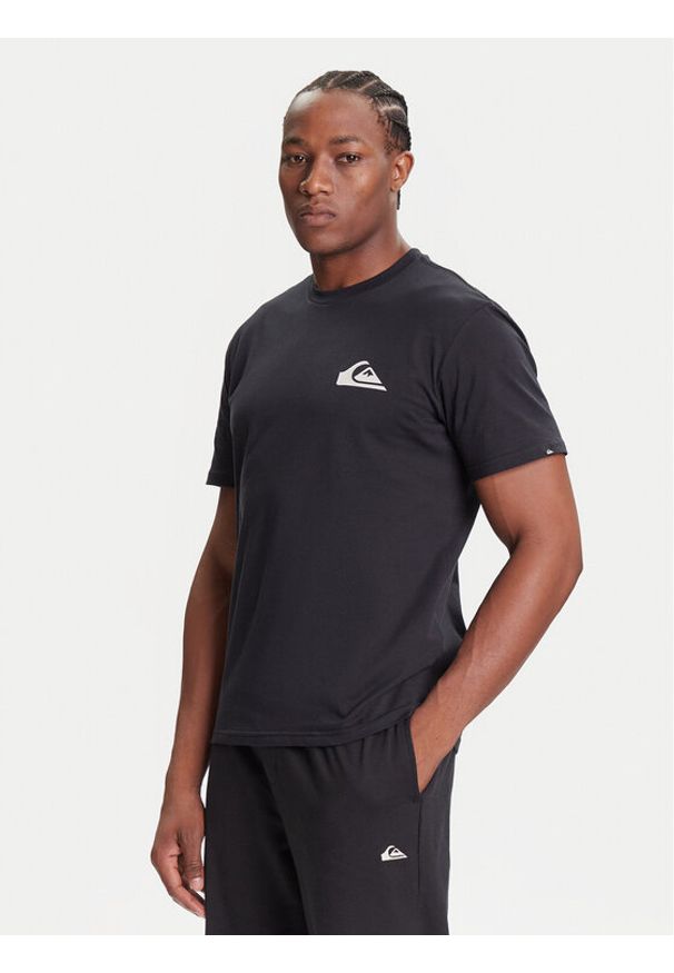 Quiksilver T-Shirt Ev Mini Logo Ss EQYZT08181 Czarny Regular Fit. Kolor: czarny. Materiał: bawełna