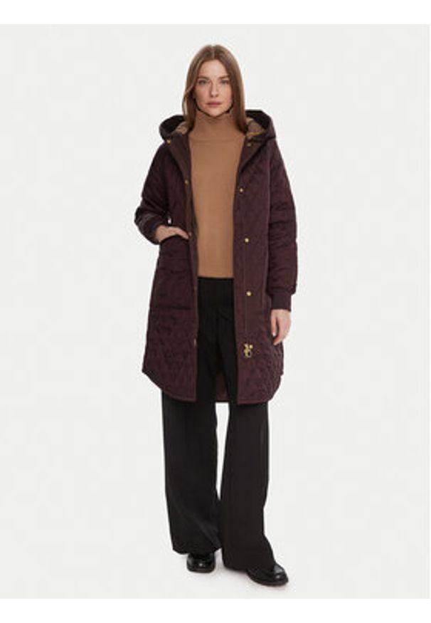 Barbour Kurtka przejściowa LQU1838RE96 Bordowy Regular Fit. Kolor: czerwony. Materiał: syntetyk