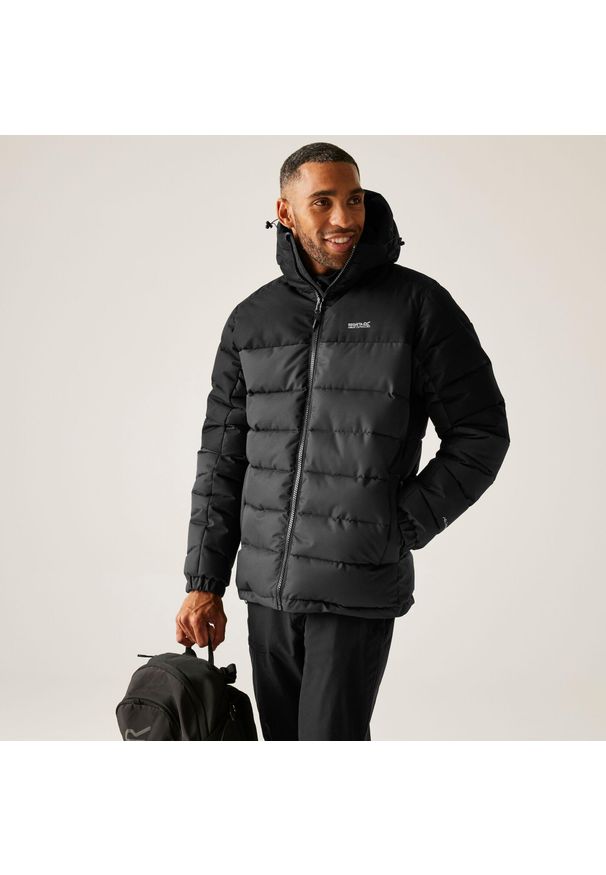 Regatta - Kurtka męska zimowa ocieplana Aldthorn. Kolor: szary, fioletowy, wielokolorowy. Materiał: syntetyk, puch. Sezon: zima. Sport: turystyka piesza