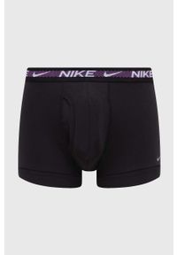 Nike bokserki 3-pack męskie kolor brązowy. Kolor: fioletowy. Materiał: tkanina, poliester, skóra, włókno #5