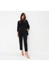 Mohito - Czarne eleganckie spodnie - Czarny. Kolor: czarny. Styl: elegancki #1