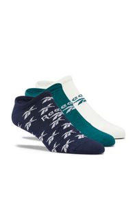 Reebok Skarpety stopki unisex Classics Invisible Socks 3 Pairs H47529 Zielony. Kolor: zielony