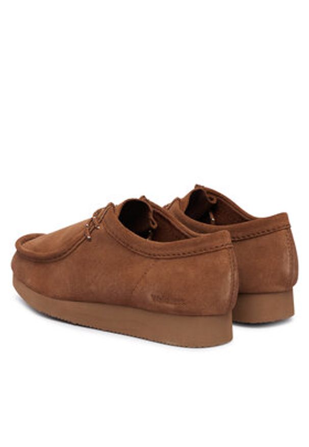 Clarks Półbuty Wallabee Lite 26327580 Brązowy. Kolor: brązowy. Materiał: skóra, zamsz
