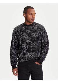 Karl Lagerfeld - KARL LAGERFELD Bluza 705109 553910 Czarny Regular Fit. Typ kołnierza: dekolt w karo. Kolor: czarny. Materiał: bawełna #1