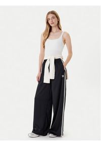 Adidas - adidas Spodnie dresowe adicolor Satin IU2520 Czarny Wide Leg. Kolor: czarny. Materiał: syntetyk #4