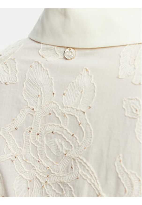 Liu Jo Koszula WA6508 T472A Kremowy Regular Fit. Kolor: kremowy. Materiał: bawełna