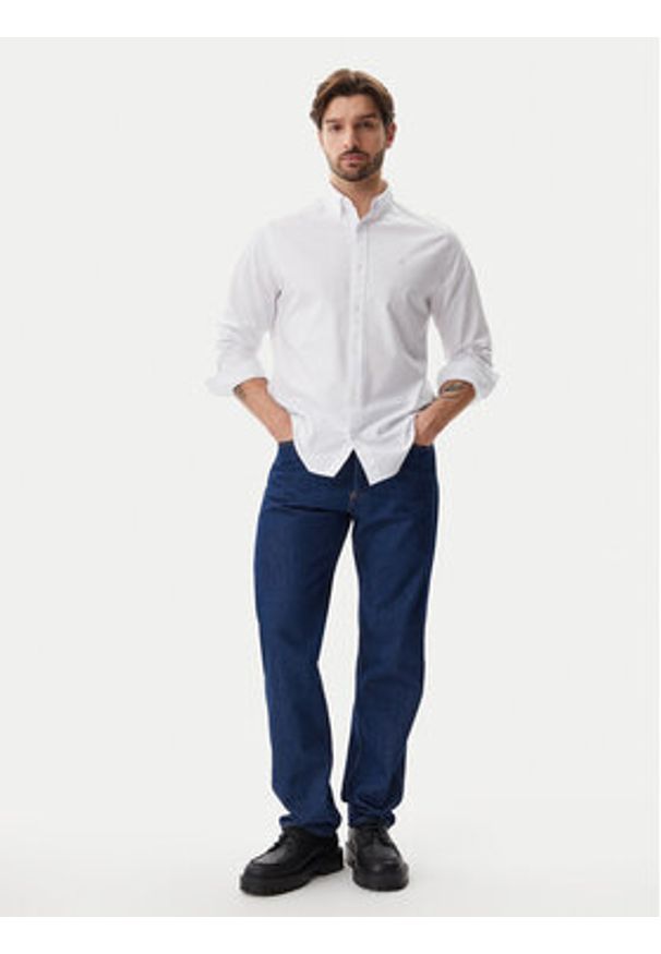 Calvin Klein Jeans Koszula Classic LV040EM125 Biały Regular Fit. Kolor: biały. Materiał: bawełna
