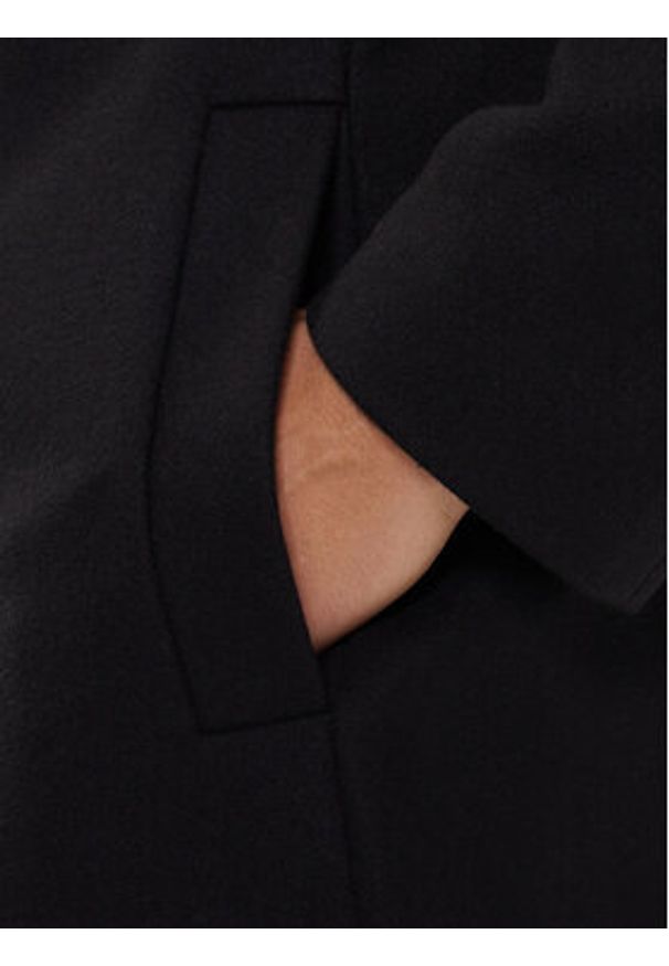 Hugo - HUGO Płaszcz wełniany Mintrax2541 50546551 Czarny Regular Fit. Kolor: czarny. Materiał: wełna