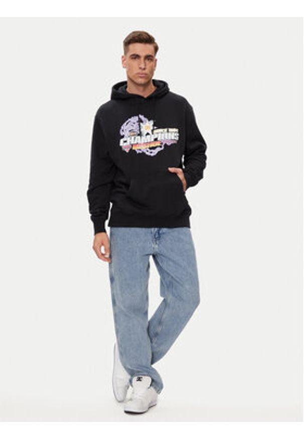DC Bluza The Champs Ph ADYSF03120 Czarny Relaxed Fit. Kolor: czarny. Materiał: bawełna