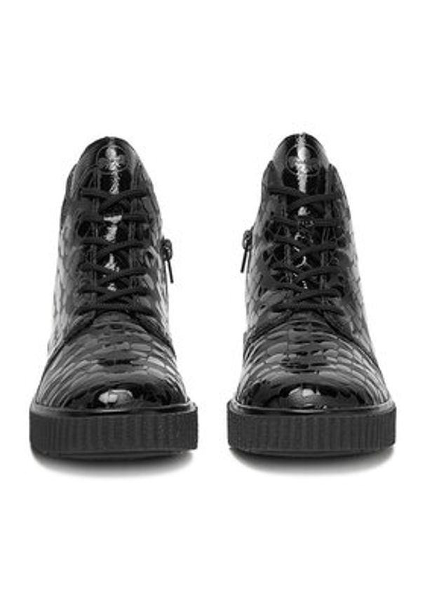 Rieker Trzewiki Y4301-00 Czarny. Kolor: czarny. Materiał: skóra