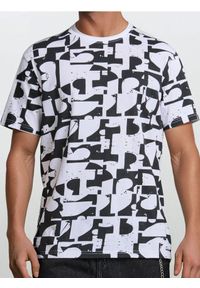 Sinsay - Koszulka ze wzorem allover - biały. Kolor: biały #1