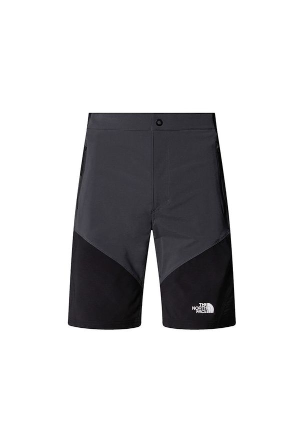 Spodenki męskie The North Face Felik 0A825X4JK1 - szaro-czarne. Kolor: wielokolorowy, czarny, szary. Materiał: materiał, poliester, elastan. Sport: turystyka piesza