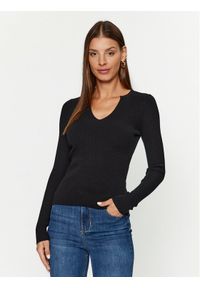 Vero Moda Sweter 10291120 Czarny Slim Fit. Kolor: czarny. Materiał: wiskoza, syntetyk