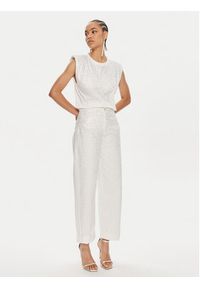ViCOLO Bluzka RB0195 Biały Regular Fit. Kolor: biały. Materiał: bawełna