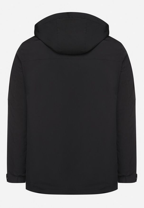 Born2be - Granatowa Kurtka o Prostym Kroju z Odpinaną Futrzaną Podszewką i Kapturem Tinarielle. Kolor: niebieski. Materiał: futro. Długość rękawa: długi rękaw. Długość: długie. Styl: elegancki