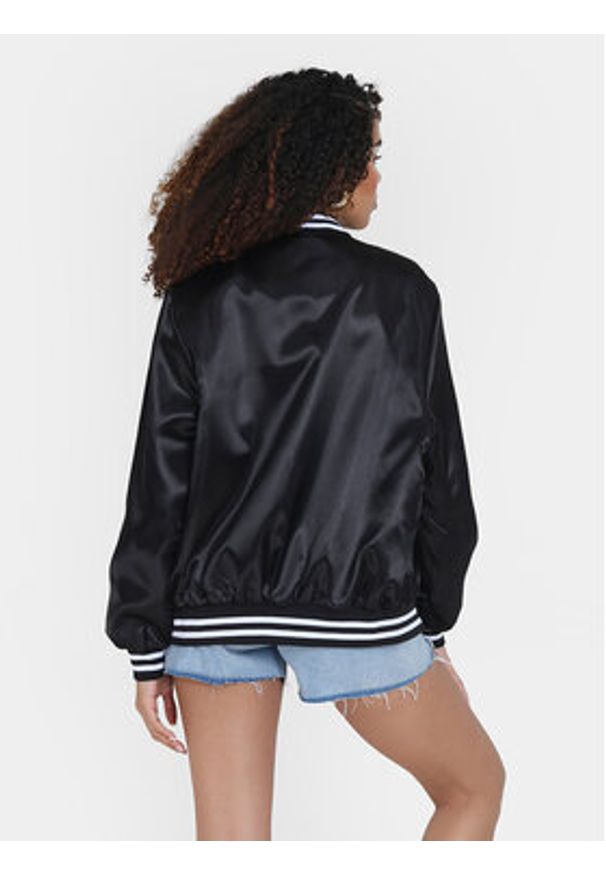 Brave Soul Kurtka bomber LJK-FRANCES Czarny Straight Fit. Kolor: czarny. Materiał: syntetyk