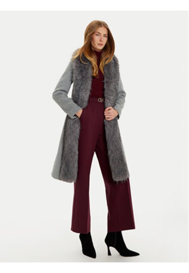 Marciano Guess Płaszcz wełniany 4BGL09 9957Z Szary Regular Fit. Kolor: szary. Materiał: syntetyk