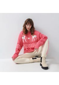 House - Sweter ze świątecznymi motywami - Wielobarwny. Styl: wizytowy