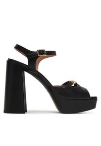 Love Moschino - LOVE MOSCHINO Sandały JA1604CG1OIE0000 Czarny. Kolor: czarny. Materiał: skóra #1