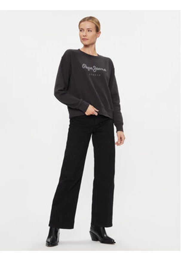 Pepe Jeans Bluza Harley PL581402 Czarny Relaxed Fit. Kolor: czarny. Materiał: bawełna