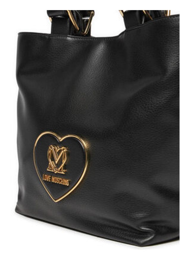 Love Moschino - LOVE MOSCHINO Torebka JC4124PP1LLB0000 Czarny. Kolor: czarny. Materiał: skórzane