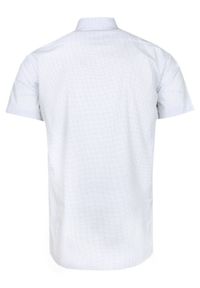 Męska Koszula Typu Casual (Weekendowa) - Pako Jeans - Biała w Mikrogroszki. Okazja: na co dzień. Kolor: biały. Materiał: bawełna. Styl: casual #3