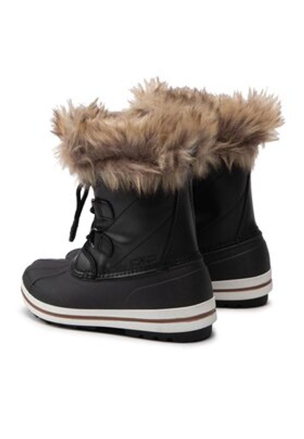 CMP Śniegowce Kids Anthilian Snow Boot Wp 30Q4594 Czarny. Kolor: czarny. Materiał: skóra