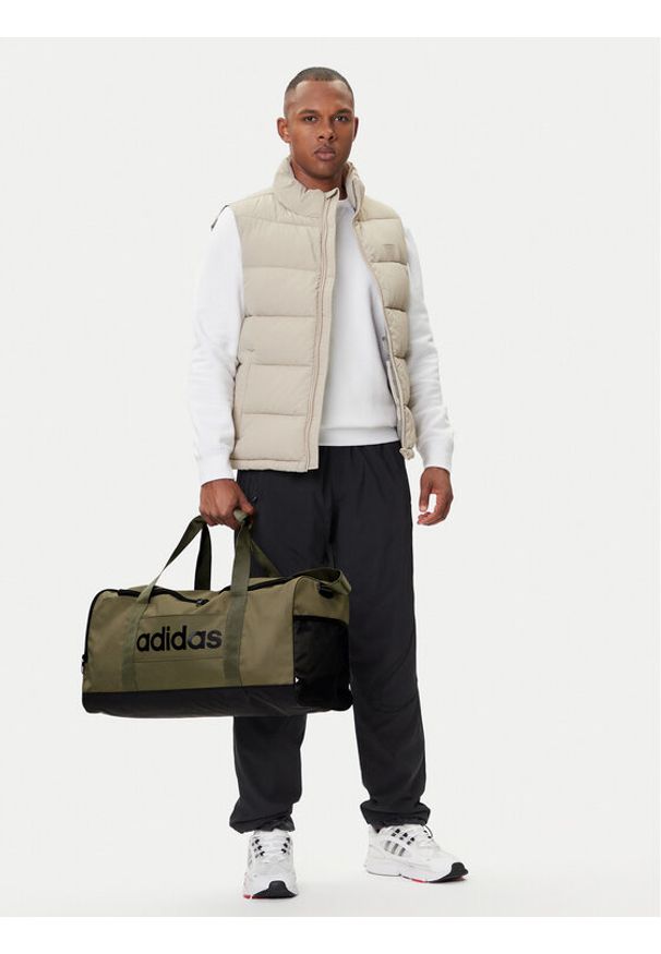 Adidas - adidas Torba Linear Duffel Medium IN6119 Khaki. Kolor: brązowy. Materiał: materiał